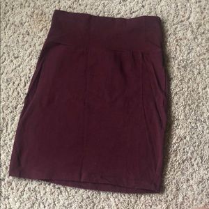Maroon body con skirt
